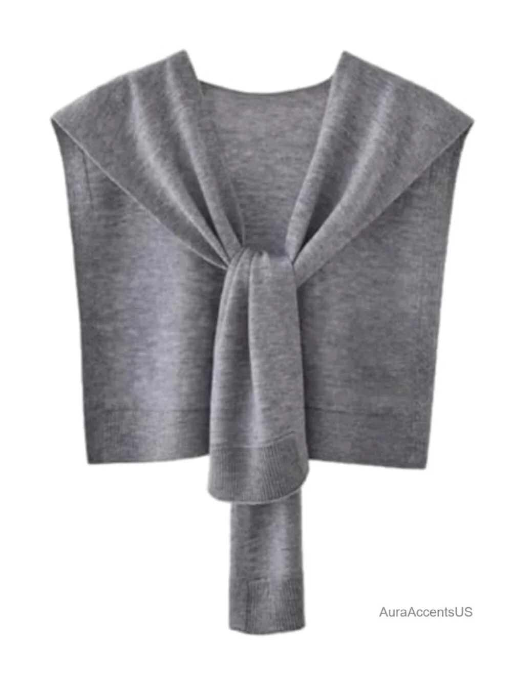 Women's Striped Pashmina Shawl Wrap Knitted Sweater Cape Cardigan Scarf